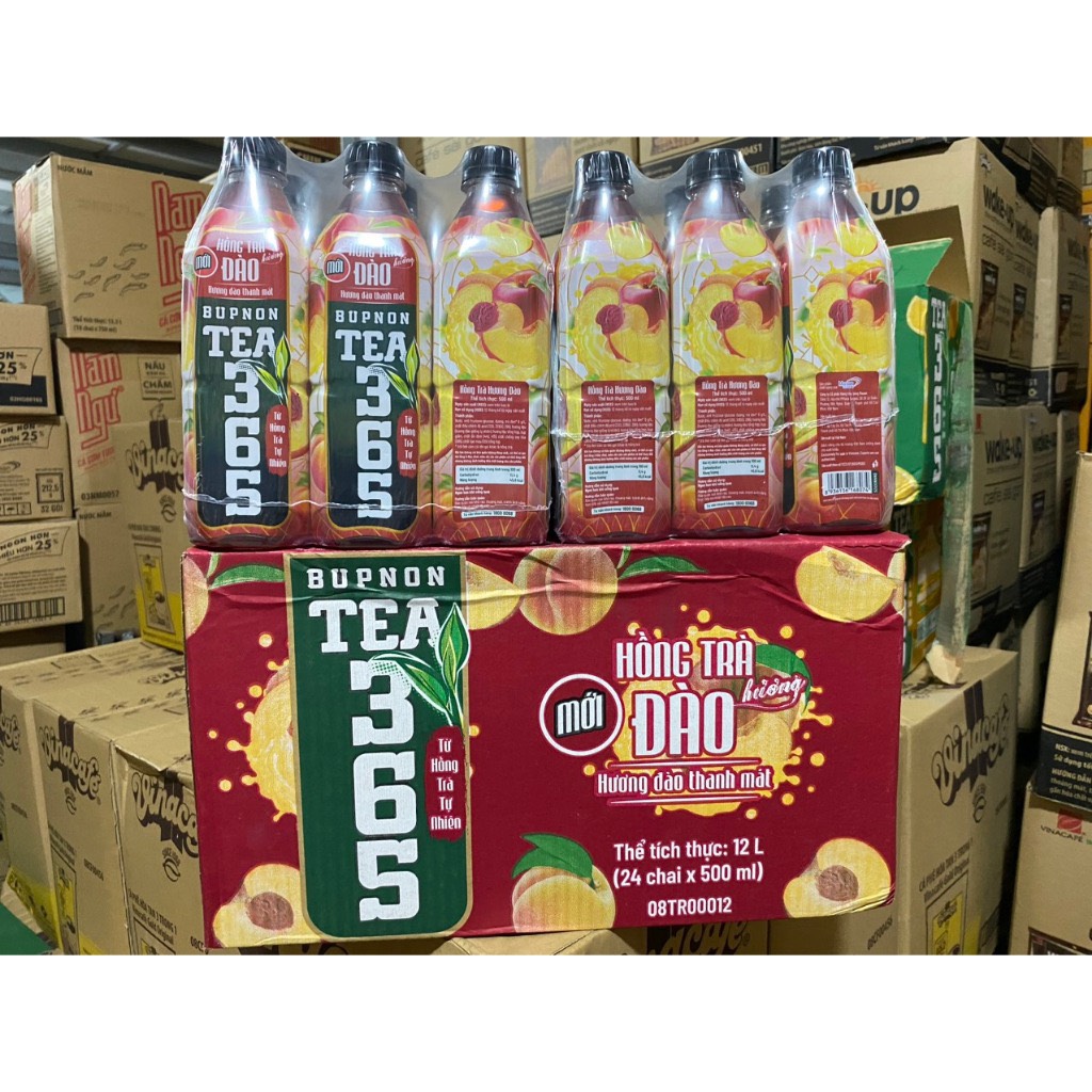 Trà BUPNON TEA365 Hương Đào Chai 500ml