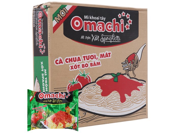 Mì Omachi xốt spaghetti - Thùng 30 gói x 91g