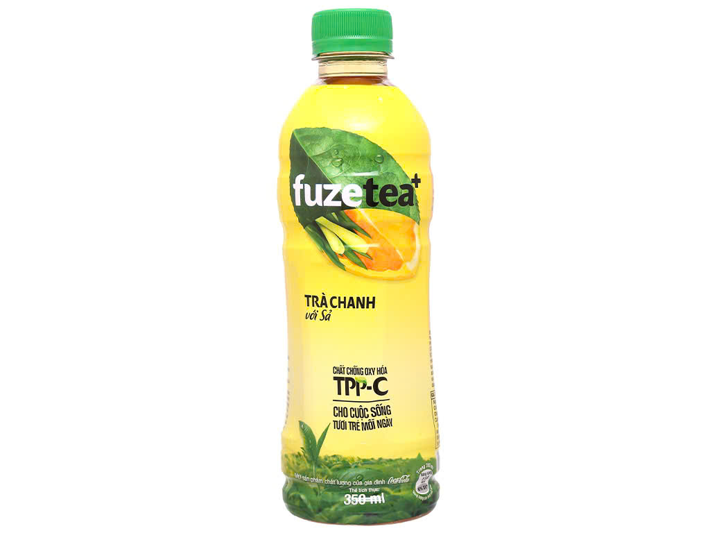 Trà FUZE TEA+ chanh xả chai 350ml - Thùng 24 x 350ml