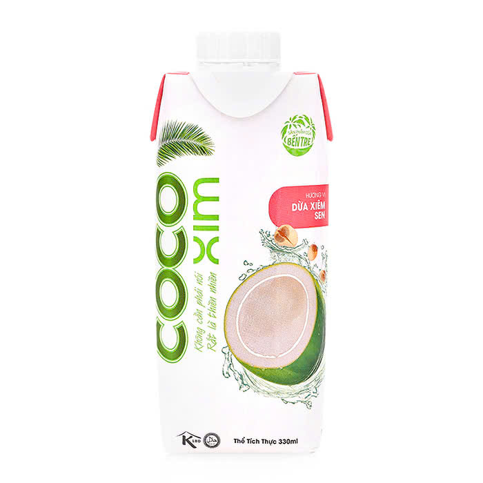 Nước Dừa Cocoxim Sen - Thùng 12 hộp x 1L