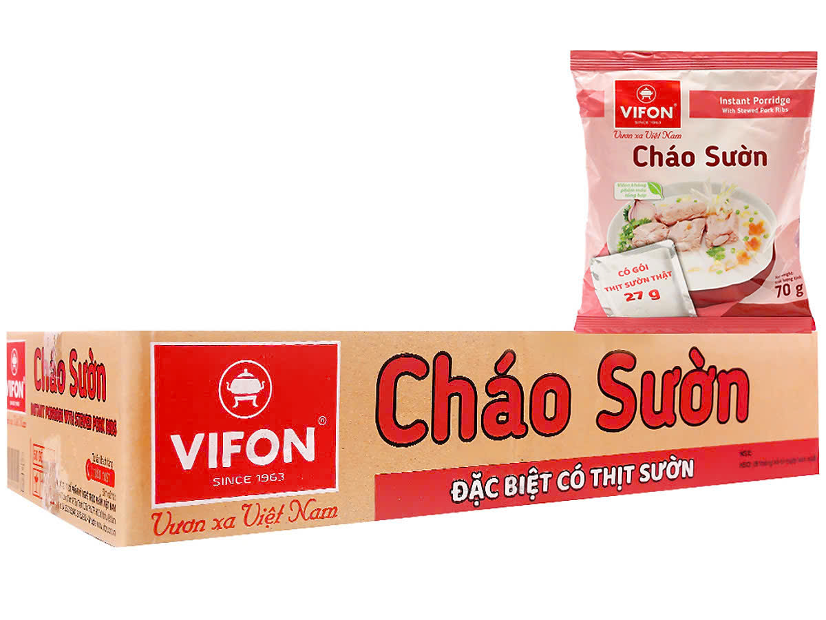 Cháo sườn Vifon - Thùng 50 gói x 70g