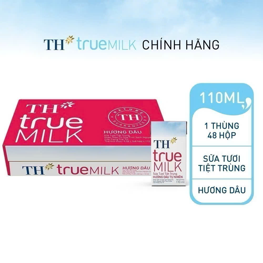 sữa hương dâu TH 110 ml