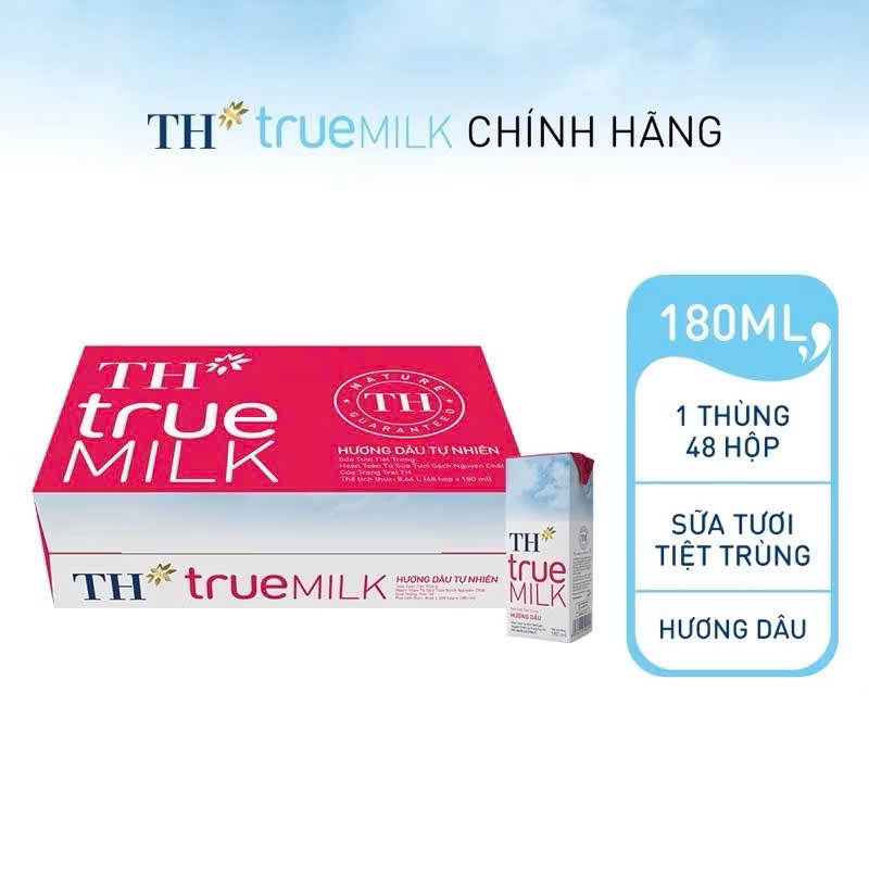 sữa dâu TH 180 ml