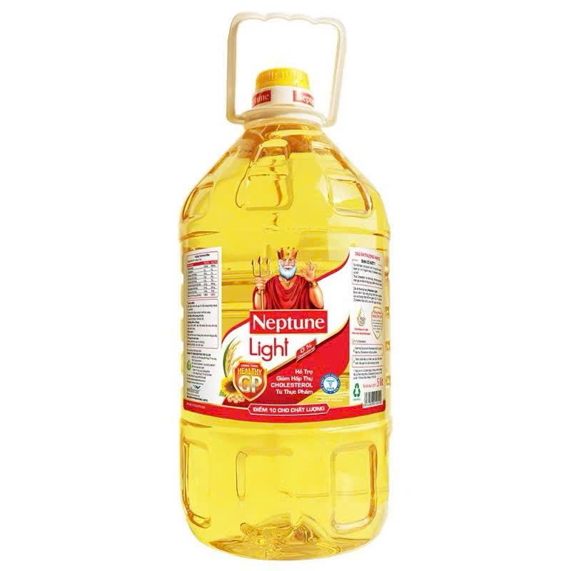Dầu ăn NEPTUNE Light can 5L - Thùng 4 can x 5L
