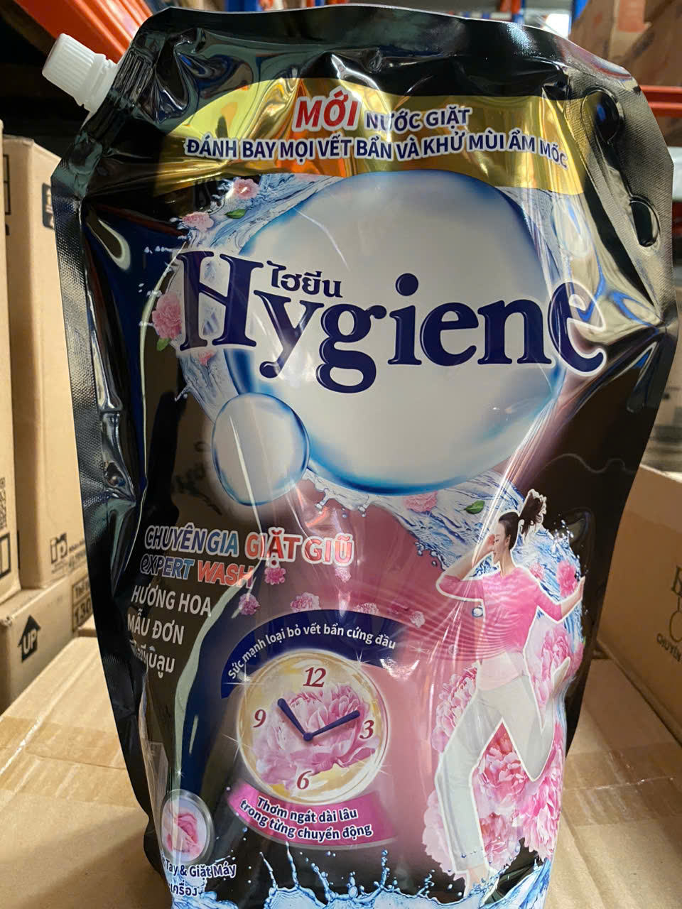 nước giặt HYGIEN túi 3000ml màu đen ( thùng 4 túi )