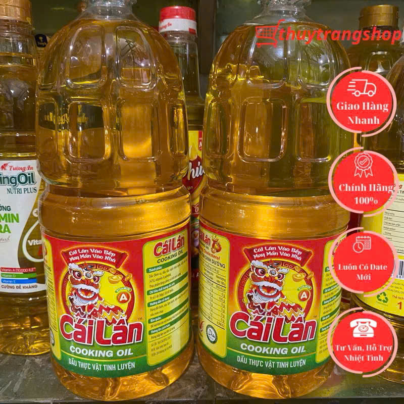 Dầu Ăn Dầu thực vật Cái Lân - Thùng 6 chai x 2l