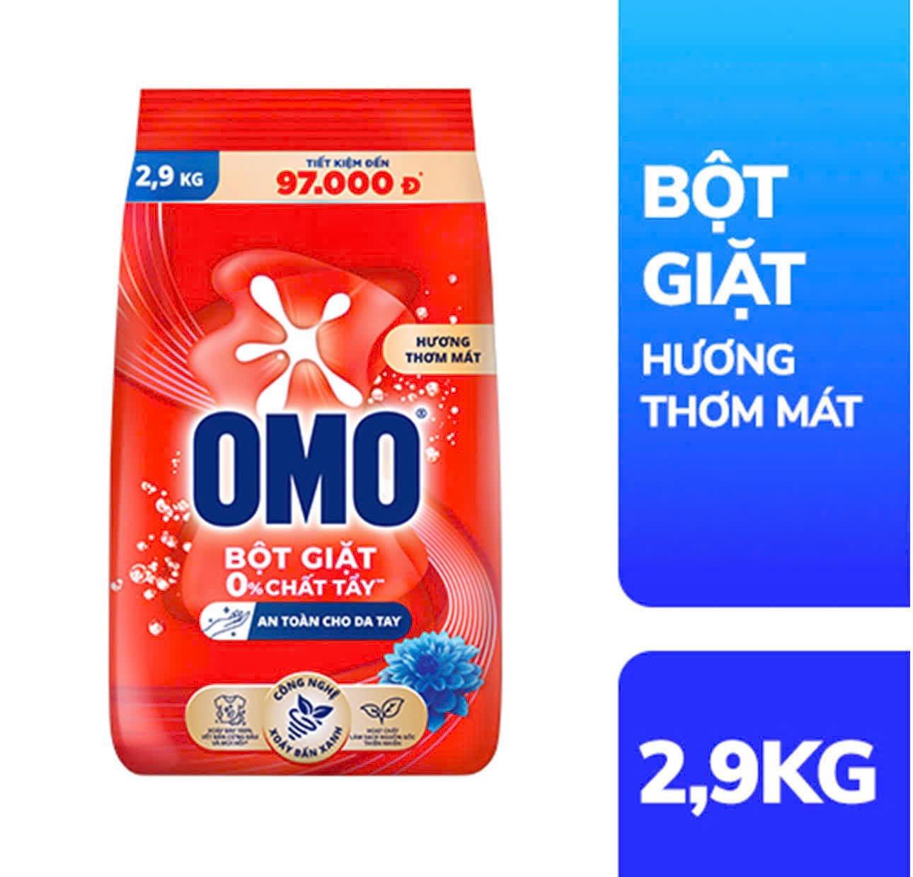 BG OMO HƯƠNG THƠM MÁT 2.9KG -4G
