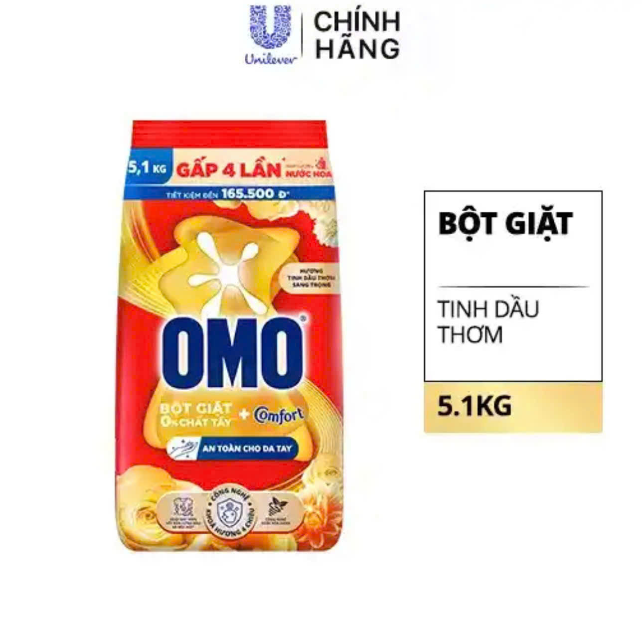 BG OMO COMFOR TINH DẦU 5.1KG-3 GÓI