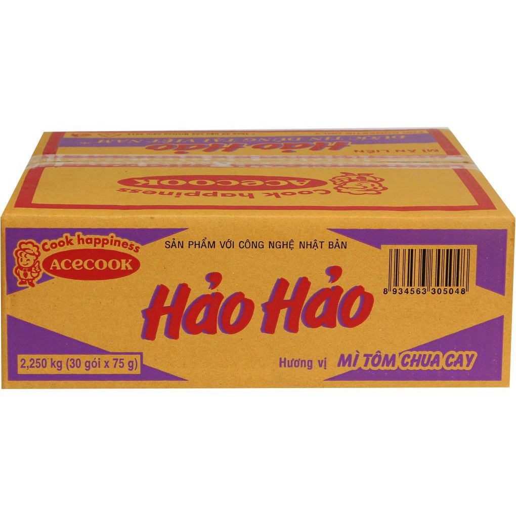 Mì Hảo Hảo Tôm Chua Cay - Thùng 30 Gói X 75g