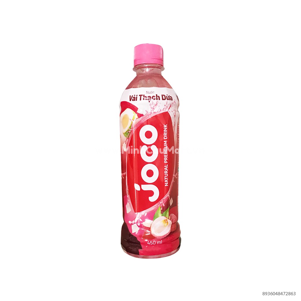 Nước Vải Thạch Dừa Joco - Thùng 24 Chai X 450ml