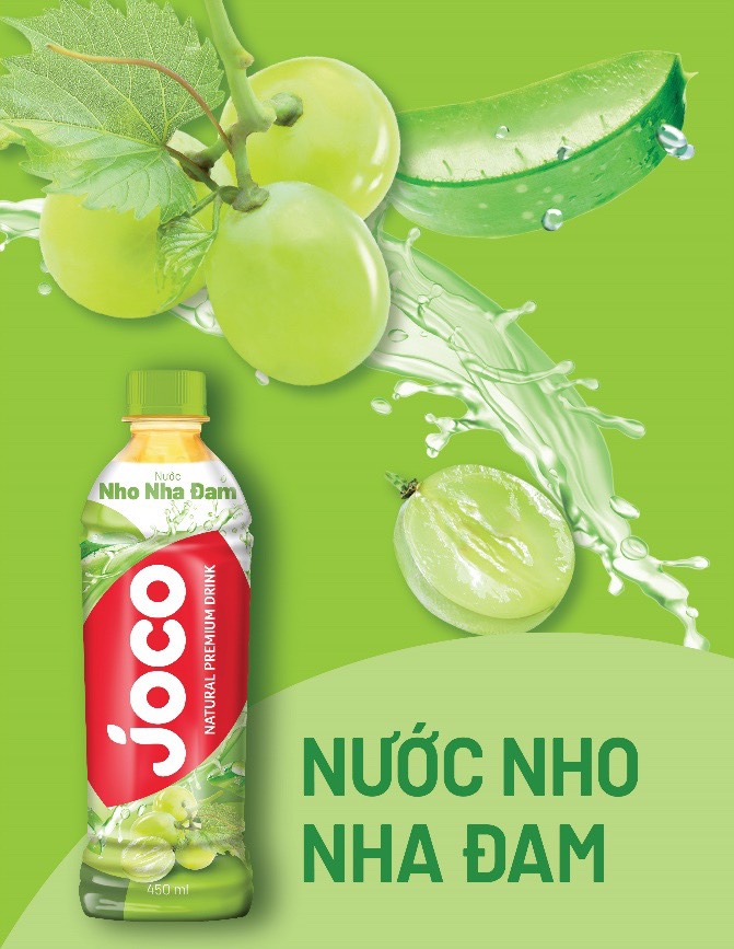 Nước Nho Thạch Dừa Joco - Thùng 24 Chai X 450ml