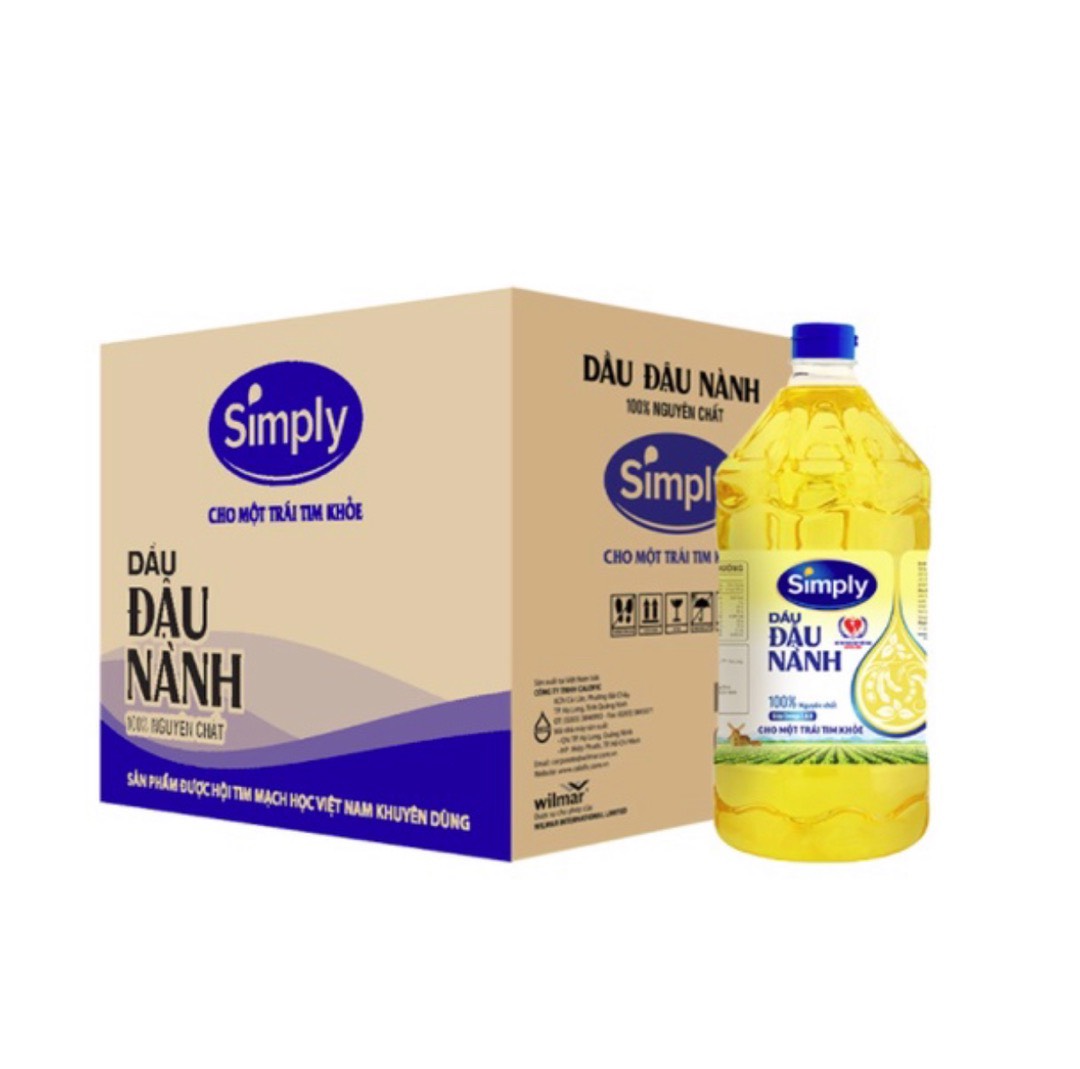 Dầu Đậu Nành Simply - Thùng 6 Chai X 2L