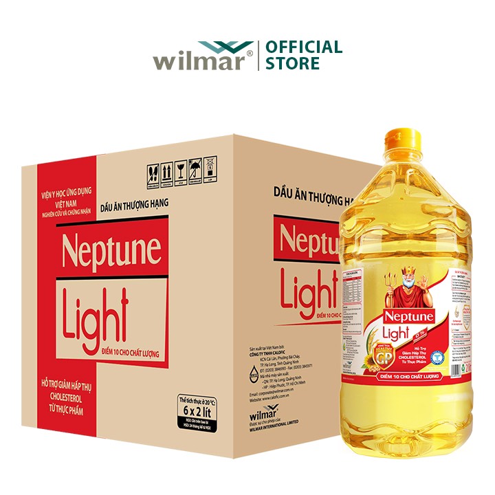 Dầu Ăn Neptune Light - Thùng 6 Chai X 2L