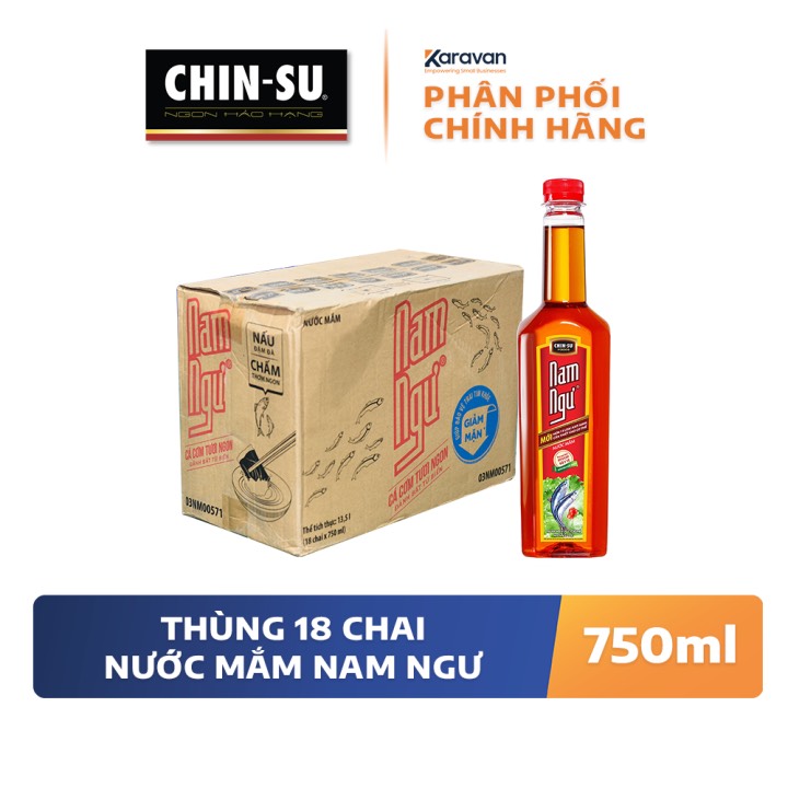 Nước Mắm Nam Ngư 3 Trong 1 - Thùng 18 Chai X 750ml