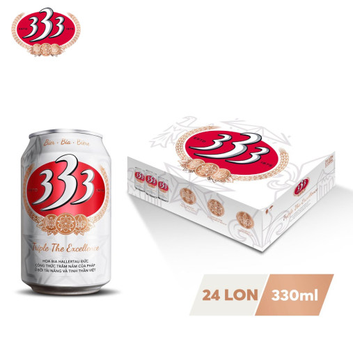 Bia 333 Export - Thùng 24 Lon X 330ml