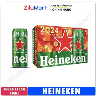 TẾT Bia Heineken - Thùng 24 Lon X 330ml