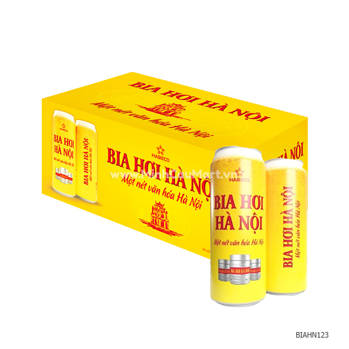 Bia Hơi Hà Nội - Thùng 24 Lon X 500ml