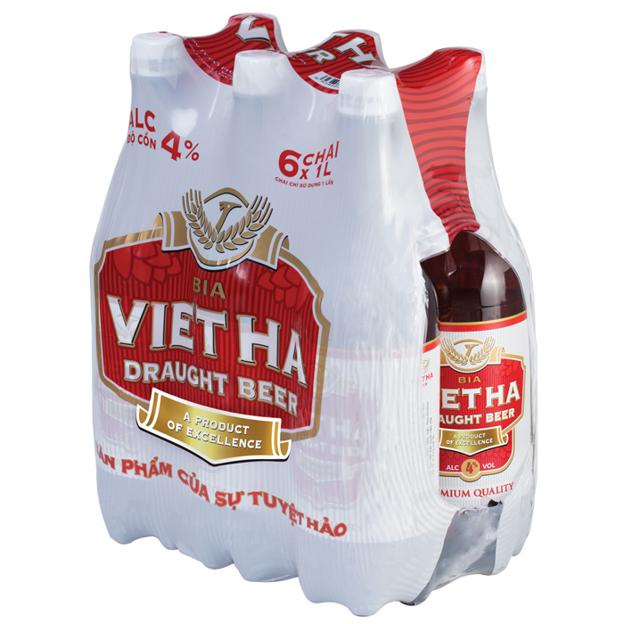 Bia Tươi Việt Hà - Lốc 6 Chai X 1L