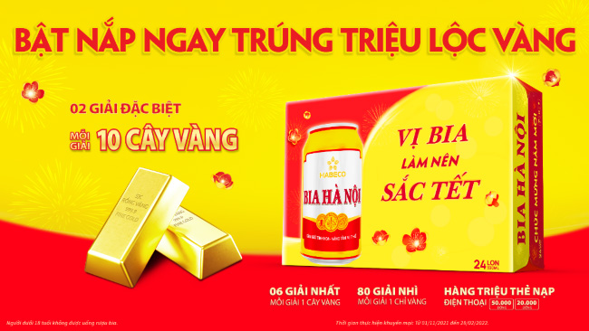 TẾT Bia Hà Nội Bao Bì Trúng Thưởng Lon 330ml