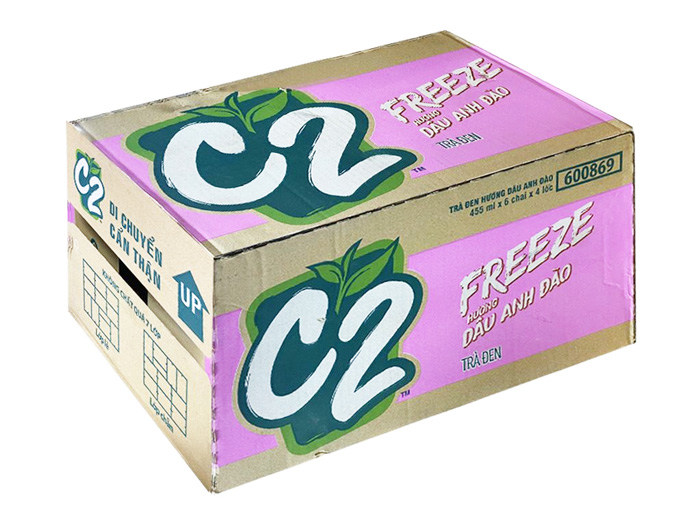 C2 Dâu Anh Đào Freeze - Thùng 24 Chai X 455ml